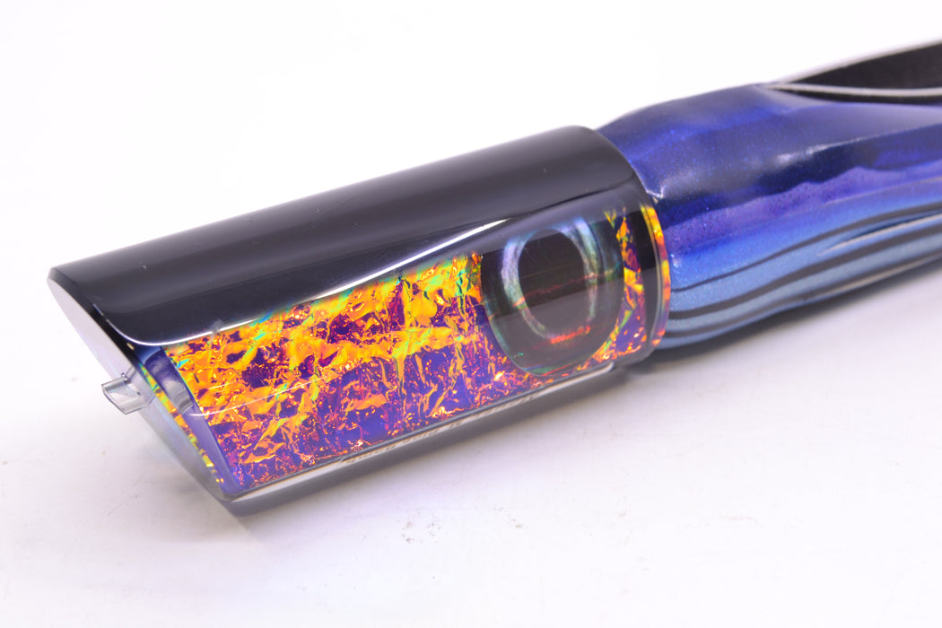 Moyes Lures Purple-Pink Dichro Black Back Medium Pipe Bomb 12" 7.5oz FT Vinyl Skipjack
