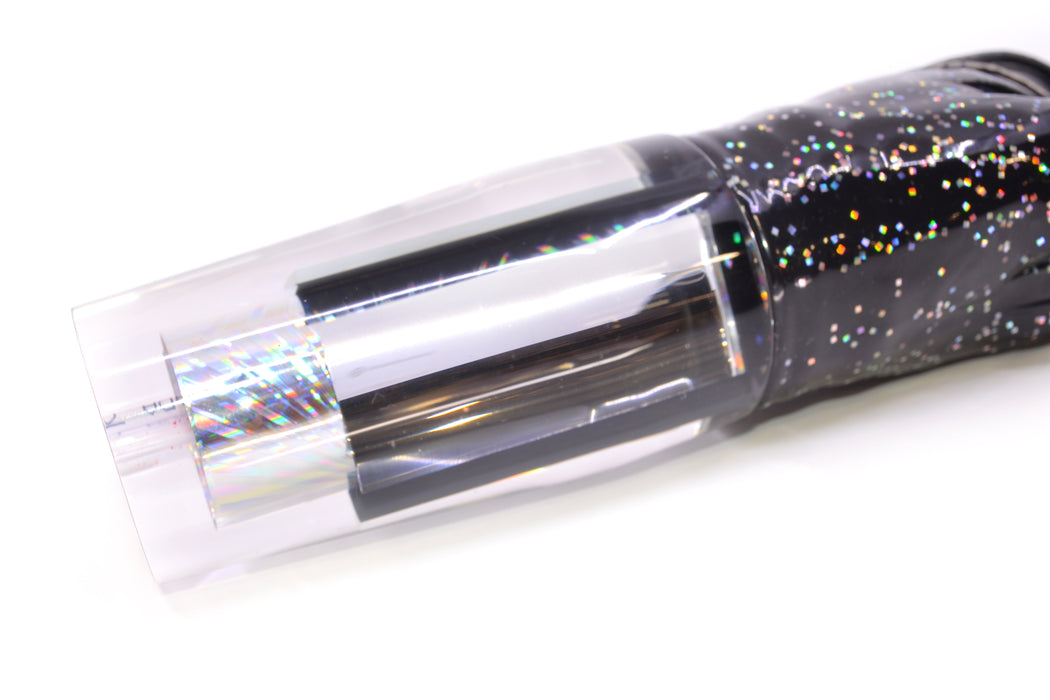 Aloha Lures Mirrored Silver Rainbow Starburst Sundowner 14" 11.5oz Skirted Black/Purple