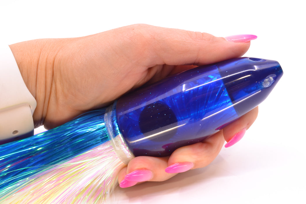 Marlin Magic Lures Blue Starburst Big Blue Jet 12" 17.5oz Strobez Blue-White/Pink-Yellow