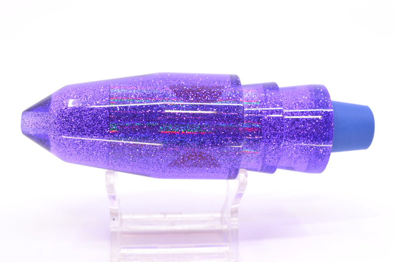 TANTRUM Lures Purple Rainbow Purple Glitter Back Red Eyes Large Bullet 12" 7.5oz