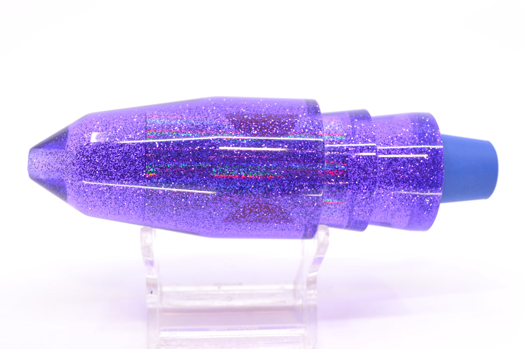 TANTRUM Lures Purple Rainbow Purple Glitter Back Red Eyes Large Bullet 12" 7.5oz GZE