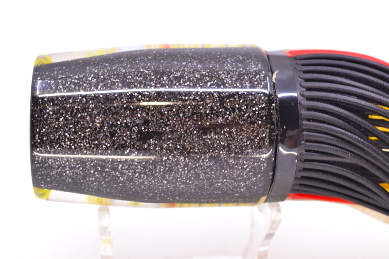 Amaral Lures Yellow Pearl Rainbow Scale Black Stripes Black Back Super Jararaca 15" 6.7oz