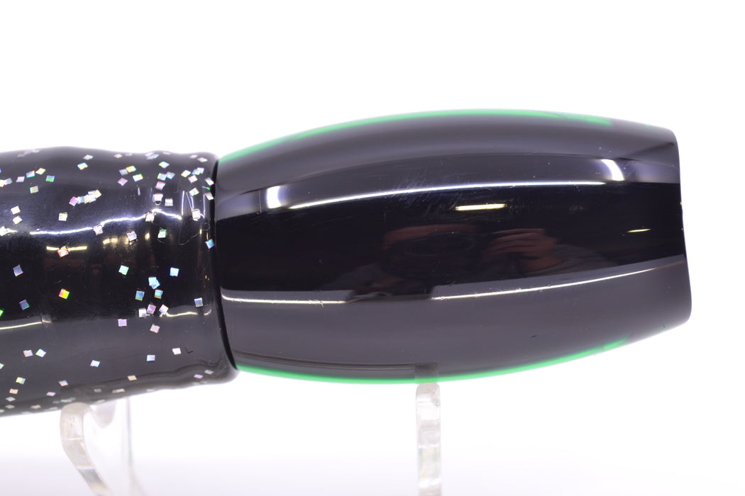 Moyes Lures Green MOP Black Back Medium Argus 12" 6.5oz Skirted Black/Green