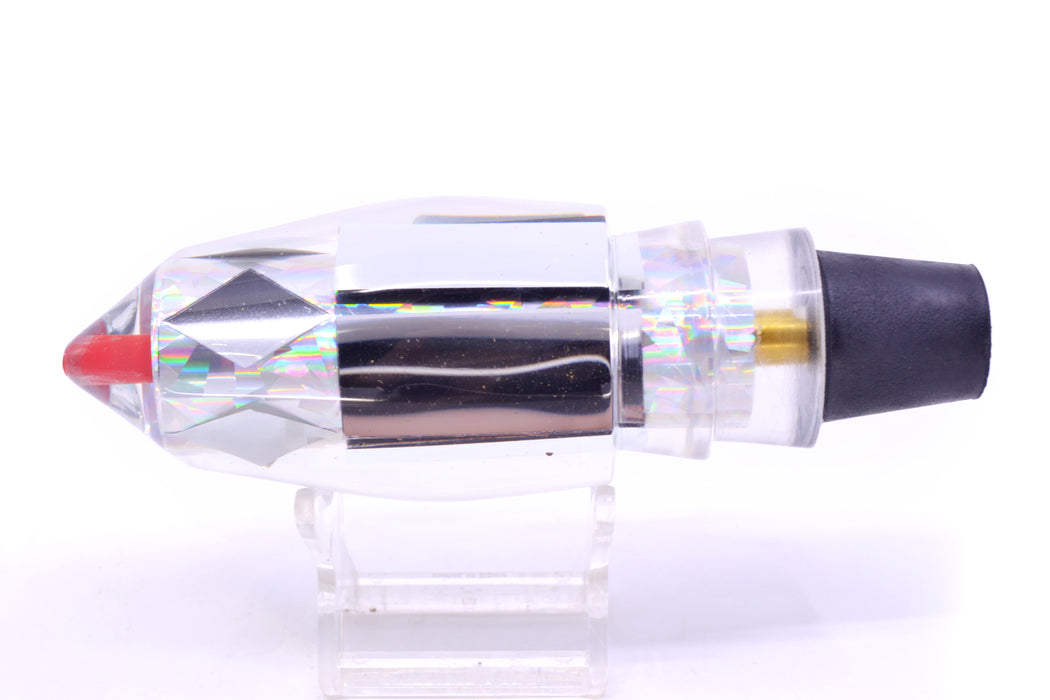 Aloha Lures Clear Mirrored Silver Rainbow "Scared $#!Tless" Deep Six 12" 7.8oz