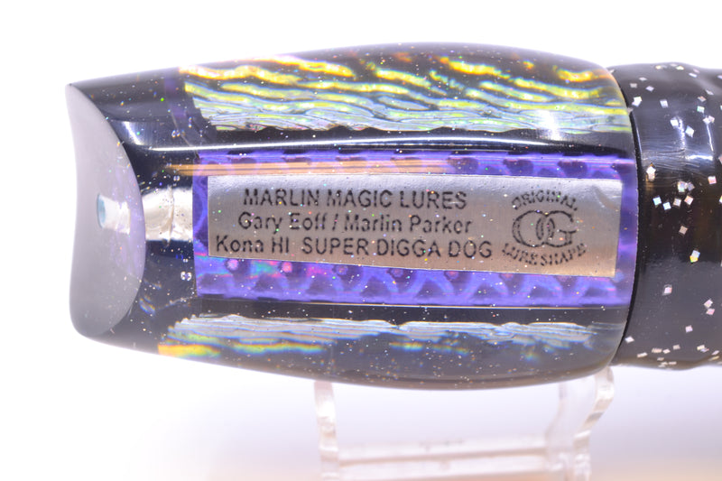 Marlin Magic Purple-Pink Lava Black Back Super Digga Dog 16" 15.5oz Skirted Black
