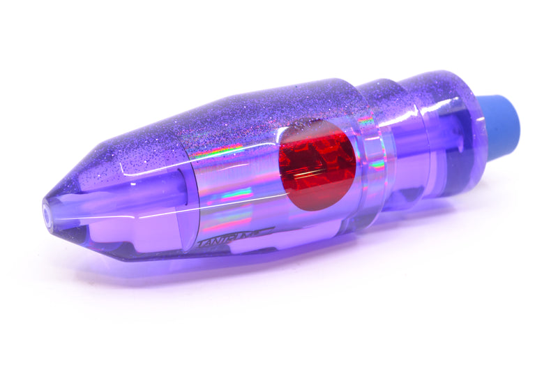 TANTRUM Lures Purple Rainbow Purple Glitter Back Red Eyes Large Bullet 12" 7.5oz