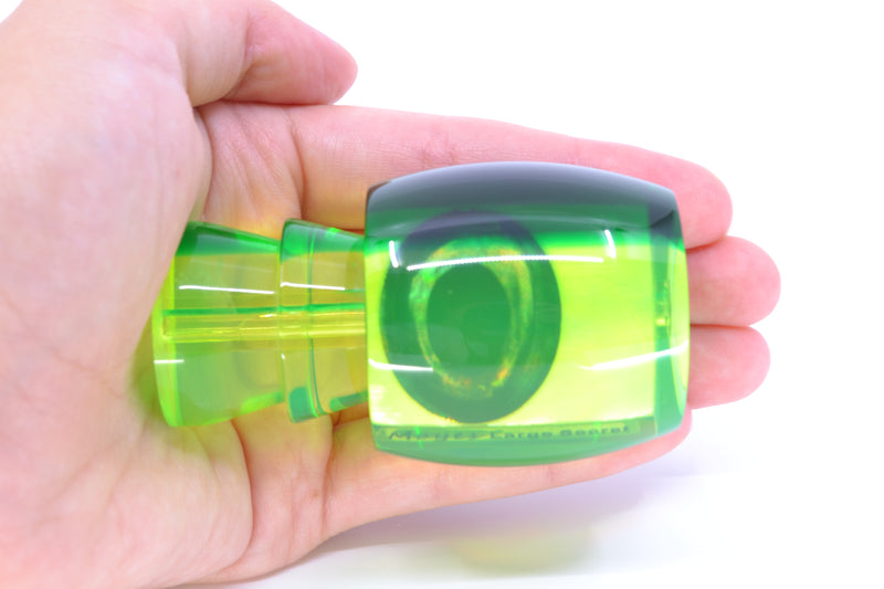 Moyes Lures Chartreuse MOP Green Back Taxi Eyes Large Secret 12" 3oz GZE