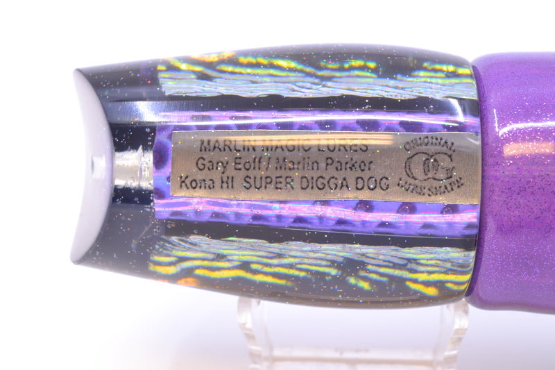 Marlin Magic Purple-Pink Lava Black Back Super Digga Dog 16" 13oz FT Vinyl Grape Juice