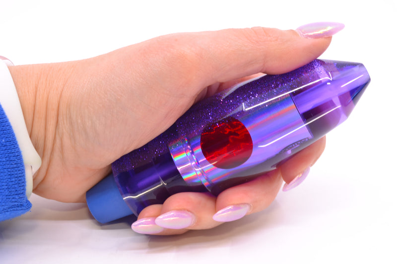 TANTRUM Lures Purple Rainbow Purple Glitter Back Red Eyes Large Bullet 12" 7.5oz