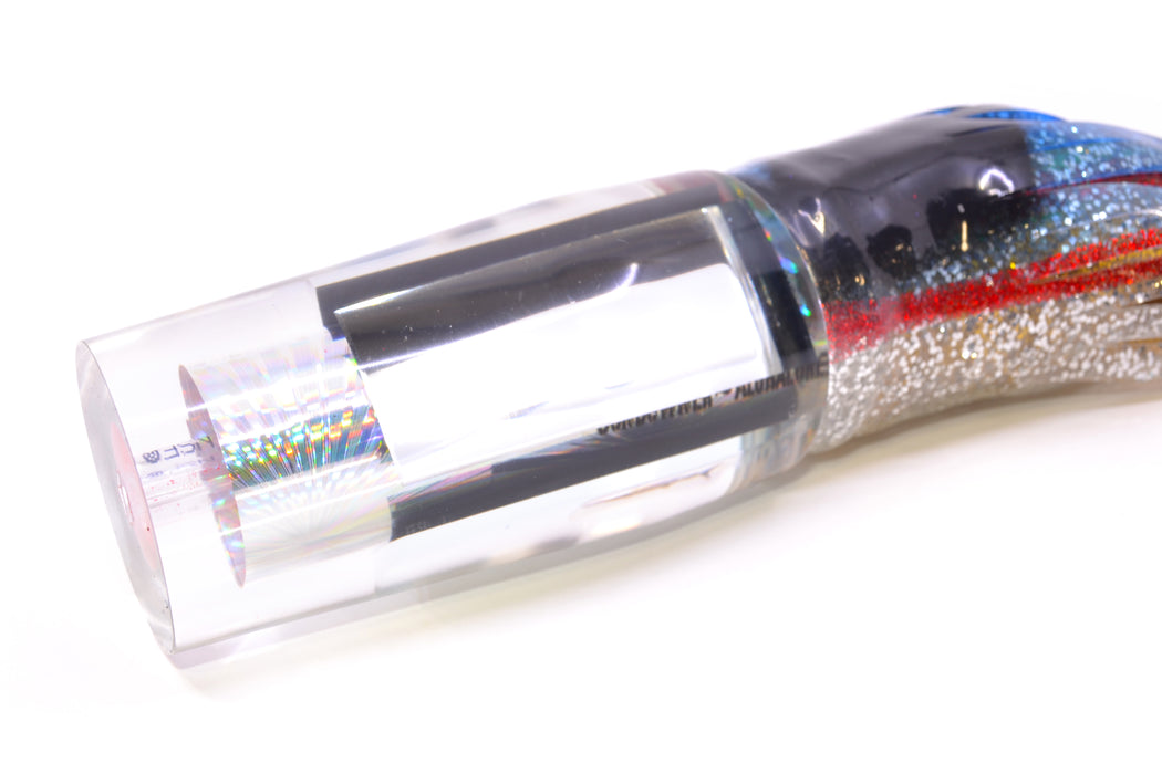 Aloha Lures Mirrored Silver Rainbow Starburst Sundowner 14" 11.5oz Skirted Evil