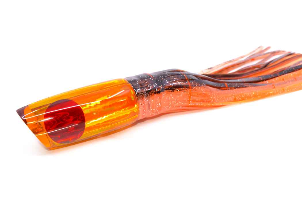Koya Lures Amber Rainbow Red Eyes Small 614 10" 6oz Skirted Root Beer-Petrolero