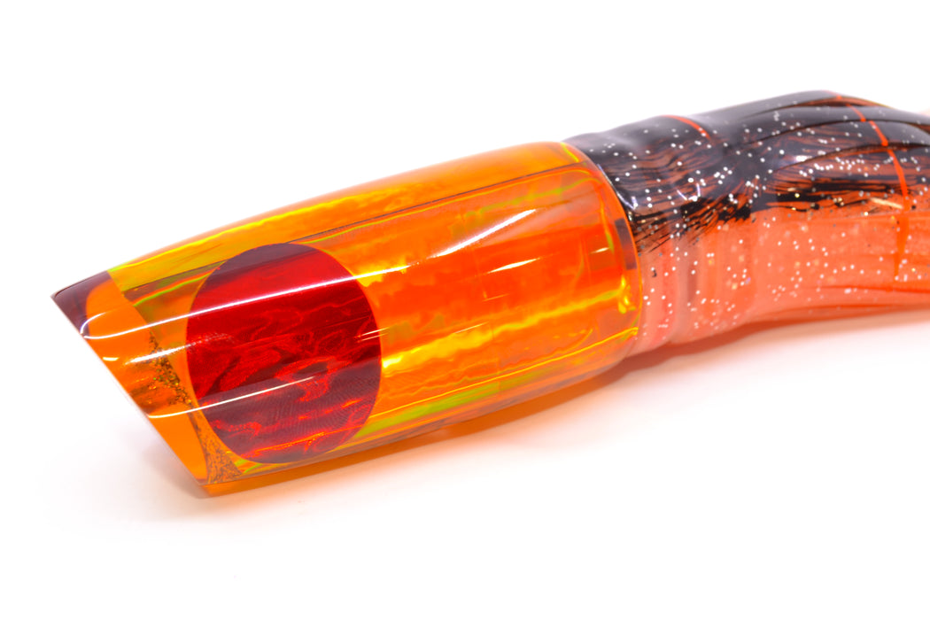 Koya Lures Amber Rainbow Red Eyes Small 614 10" 6oz Skirted Root Beer-Petrolero