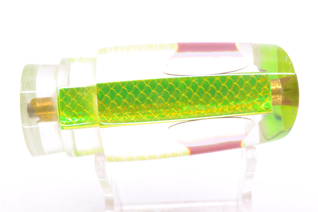 Koya Lures Lime Green Rainbow Scale Red Eyes 614 9" 3.5oz