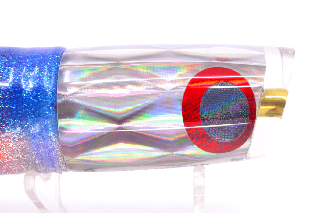 Koya Lures Silver Rainbow Diamond JP Small Lunger 10" 6oz Skirted Blue-Silver