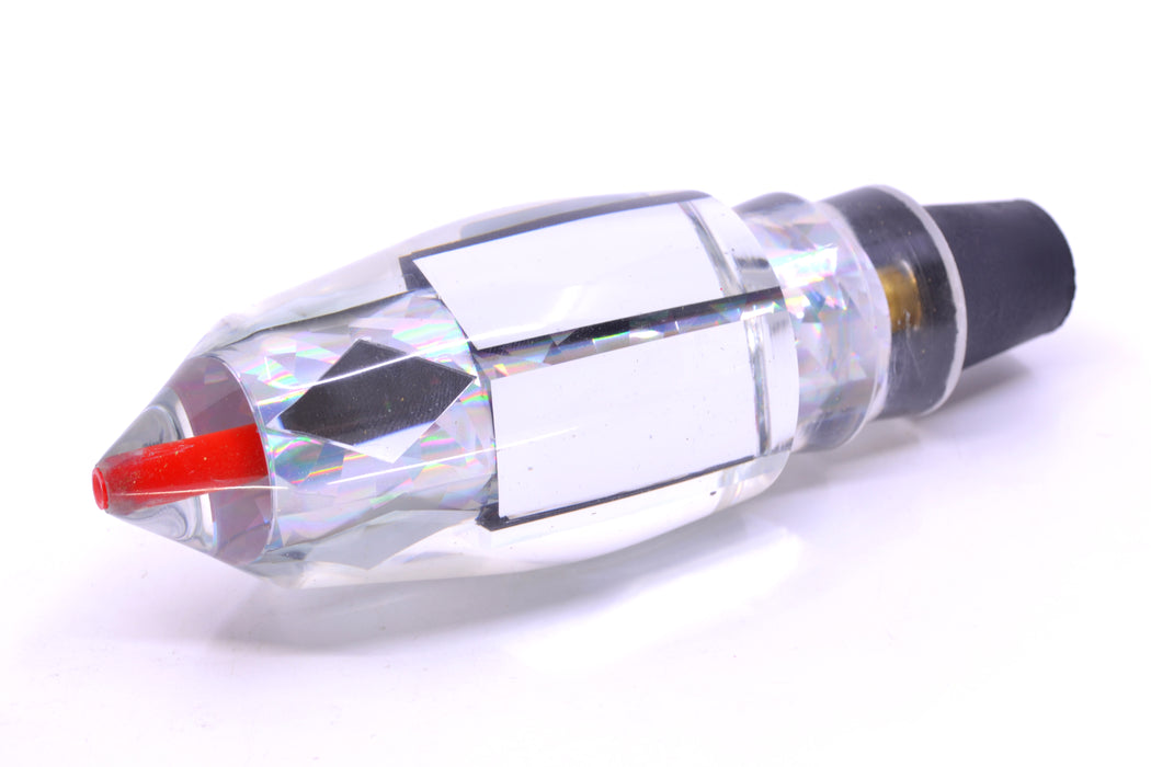 Aloha Lures Clear Mirrored Silver Rainbow "Scared $#!Tless" Deep Six 12" 7.8oz