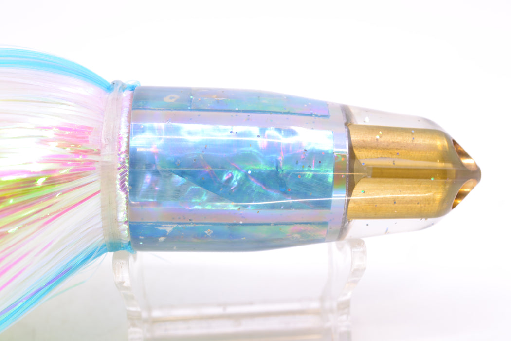 Tanigawa Lures Ice Blue MOP 2-Hole Bullet 9"+ 9oz EZ Flash Feathersword