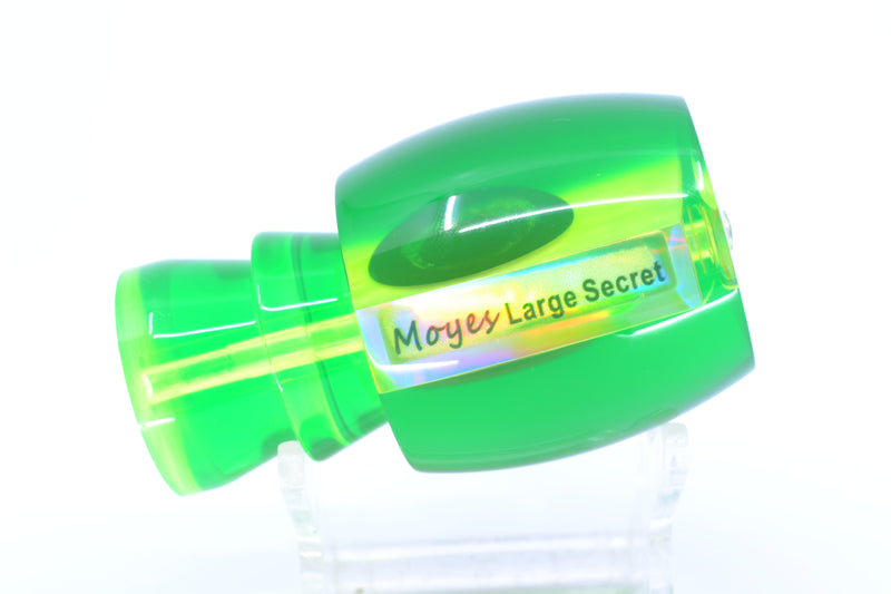 Moyes Lures Chartreuse MOP Green Back Taxi Eyes Large Secret 12" 3oz GZE