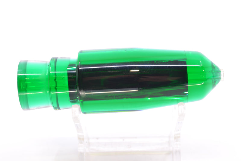 Moyes Lures Clear Mirrored Green Back No Eyes Sicario Bullet 8" 4oz
