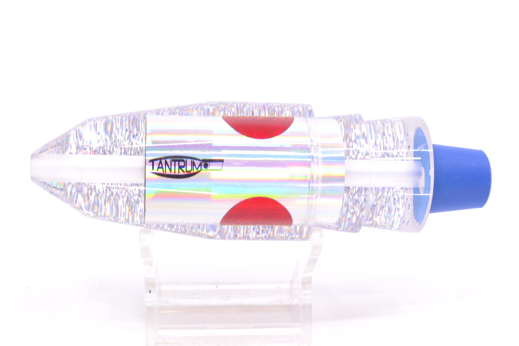 TANTRUM Lures Silver Rainbow Silver Glitter Back Red Eyes Large Bullet 12" 7.5oz GZE