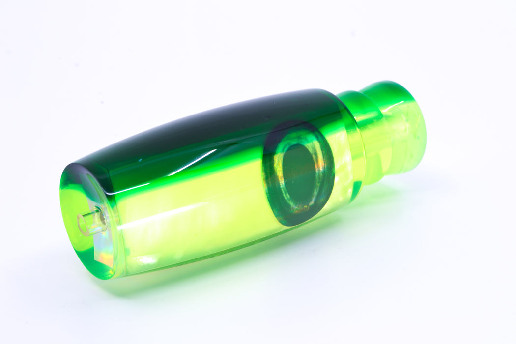 Moyes Lures Chartreuse MOP Green Back Taxi Eyes Small Shotgun 9" 2oz
