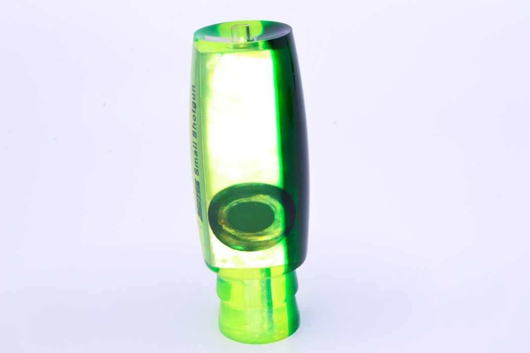 Moyes Lures Chartreuse MOP Green Back Taxi Eyes Small Shotgun 9" 2oz