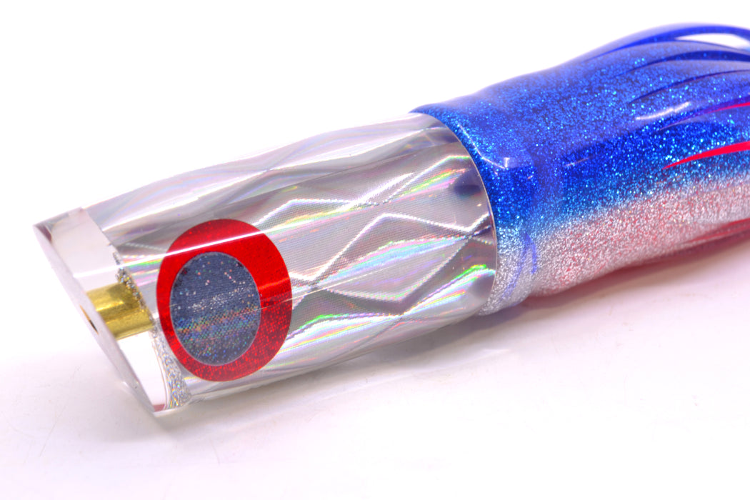 Koya Lures Silver Rainbow Diamond JP Small Lunger 10" 6oz Skirted Blue-Silver