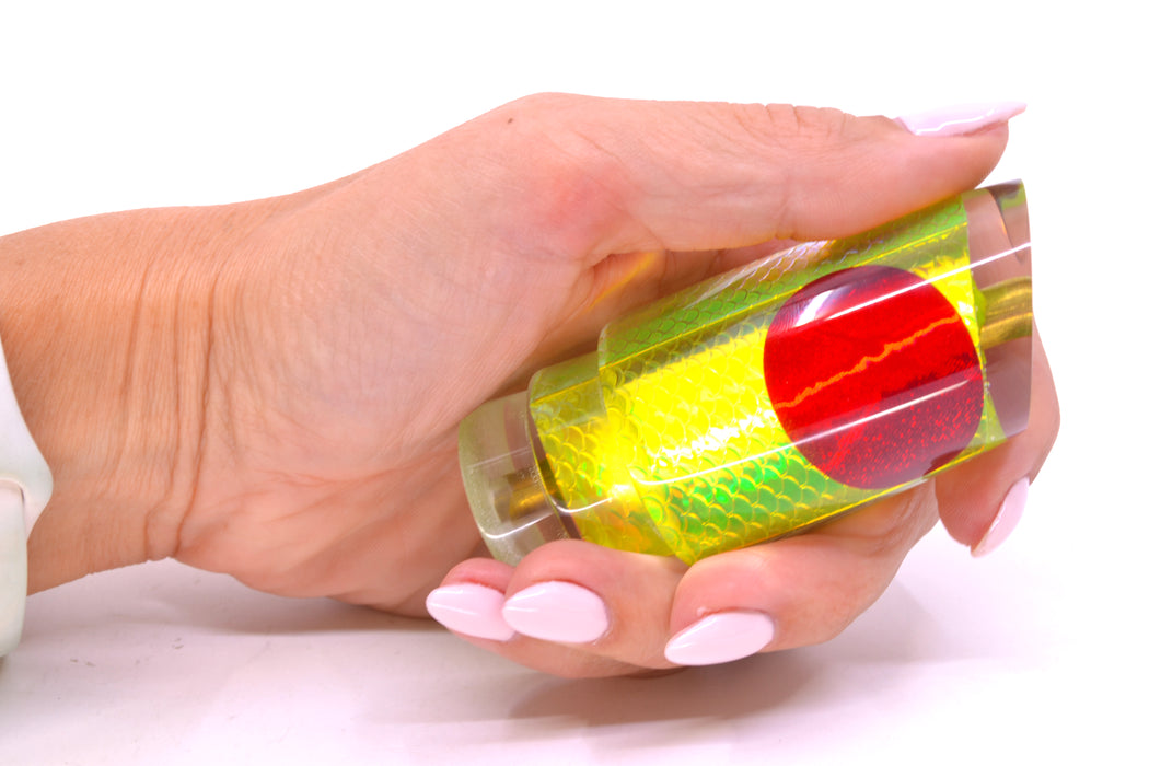 Koya Lures Lime Green Rainbow Scale Red Eyes 614 9" 3.5oz