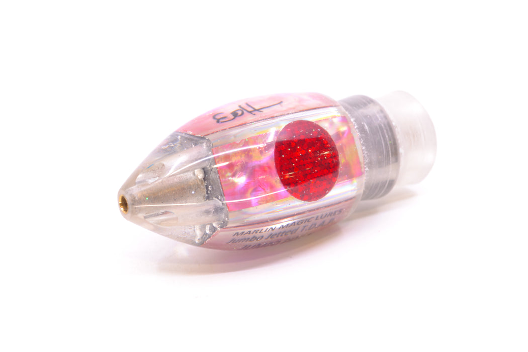 Marlin Magic Lures Pink Awabi Shell Red Eyes Jumbo Jetted Teardrop AP Bullet 9" 4.4oz