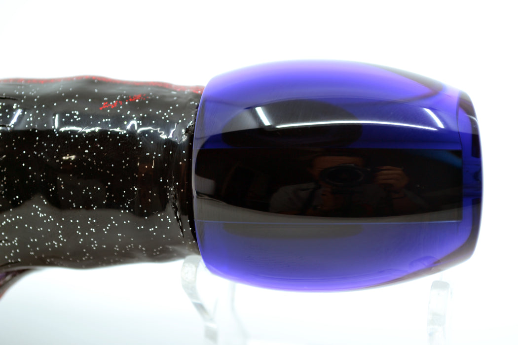 Moyes Lures Purple Mirrored Black Back Blaster 12" 8oz Skirted Black-Red-Purple