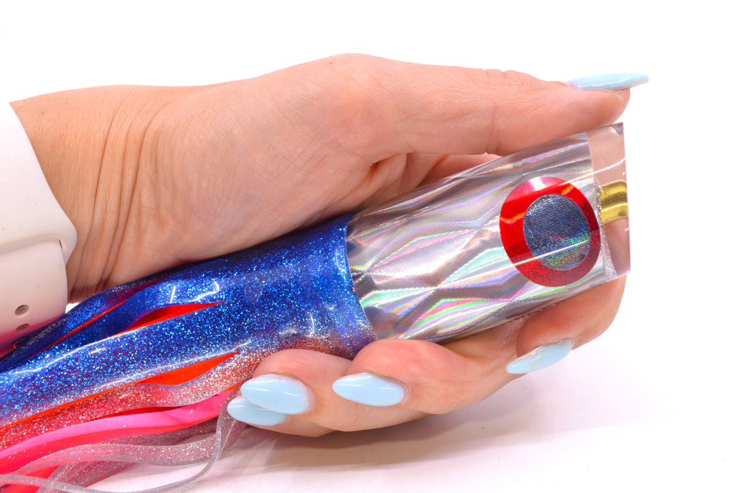 Koya Lures Silver Rainbow Diamond JP Small Lunger 10" 6oz Skirted Blue-Silver