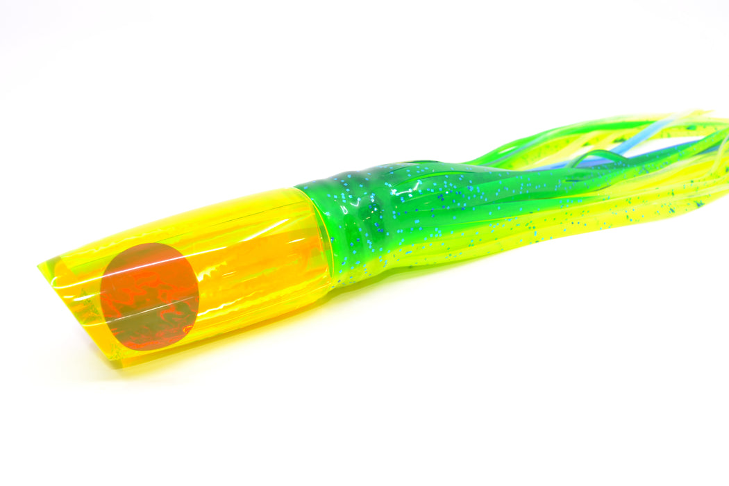 Koya Lures Chartreuse Rainbow Red Eyes Small 614 10" 6oz Skirted Mahi