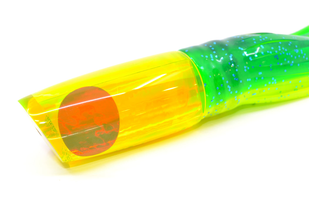 Koya Lures Chartreuse Rainbow Red Eyes Small 614 10" 6oz Skirted Mahi