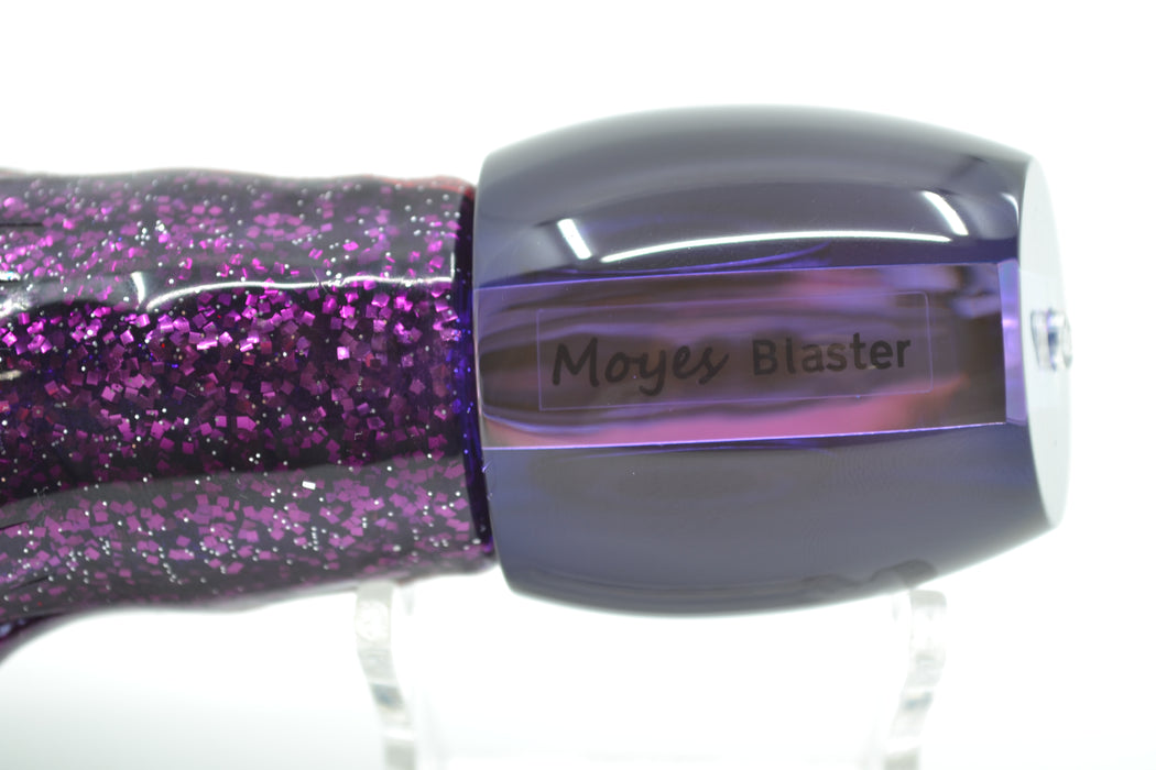 Moyes Lures Purple Mirrored Black Back Blaster 12" 8oz Skirted Black-Red-Purple
