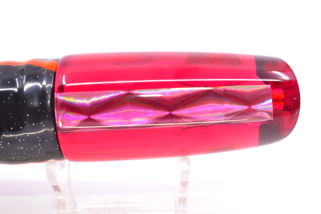 Koya Lures Red Rainbow Diamond Red Eyes Small 614 10" 6oz Skirted Black-Orange-Red GZE