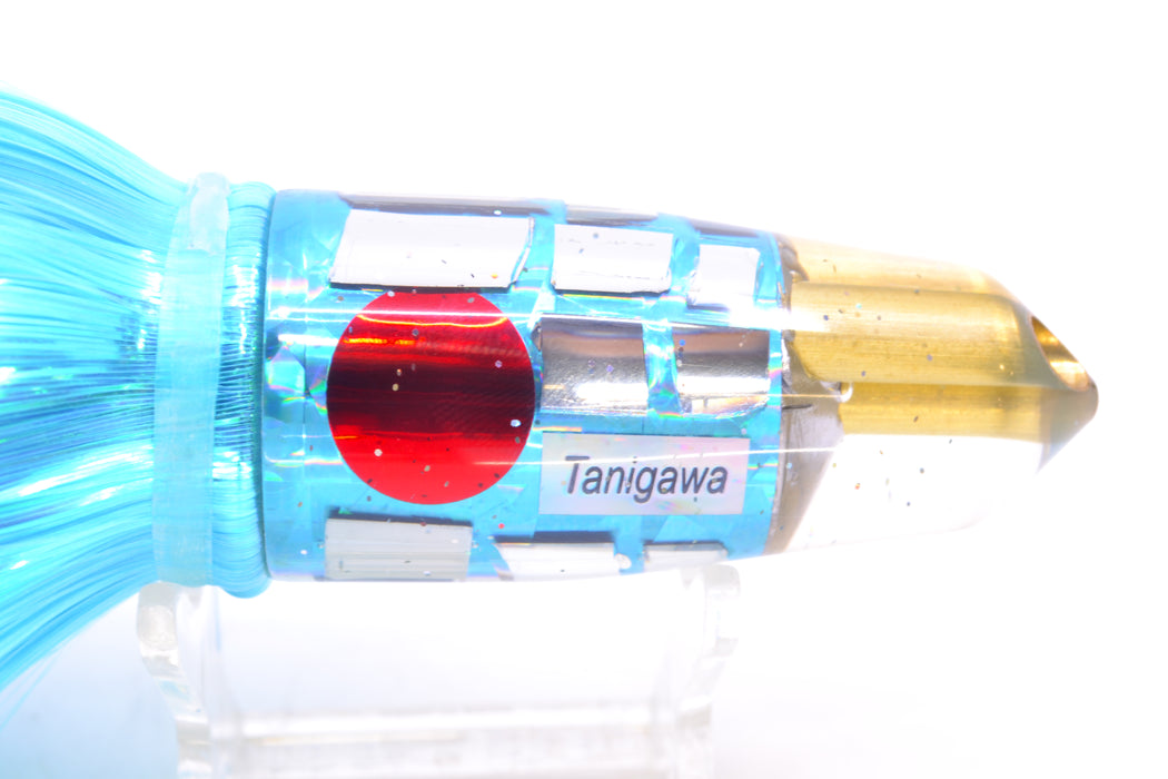 Tanigawa Lures Ice Blue Rainbow Cracked Glass Red Eyes 2-Hole Bullet 9"+ 8.5oz Strobez