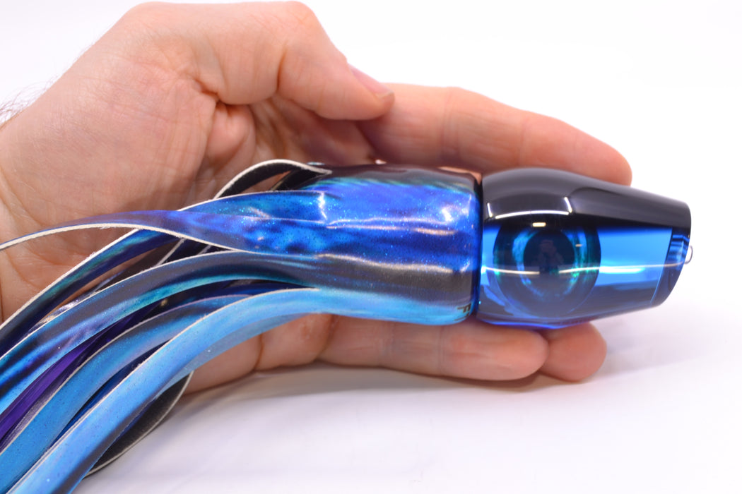 Moyes Lures Blue Mirrored Black Back Medium Sumo 12" 5.5oz FT Vinyl Skipjack GZE