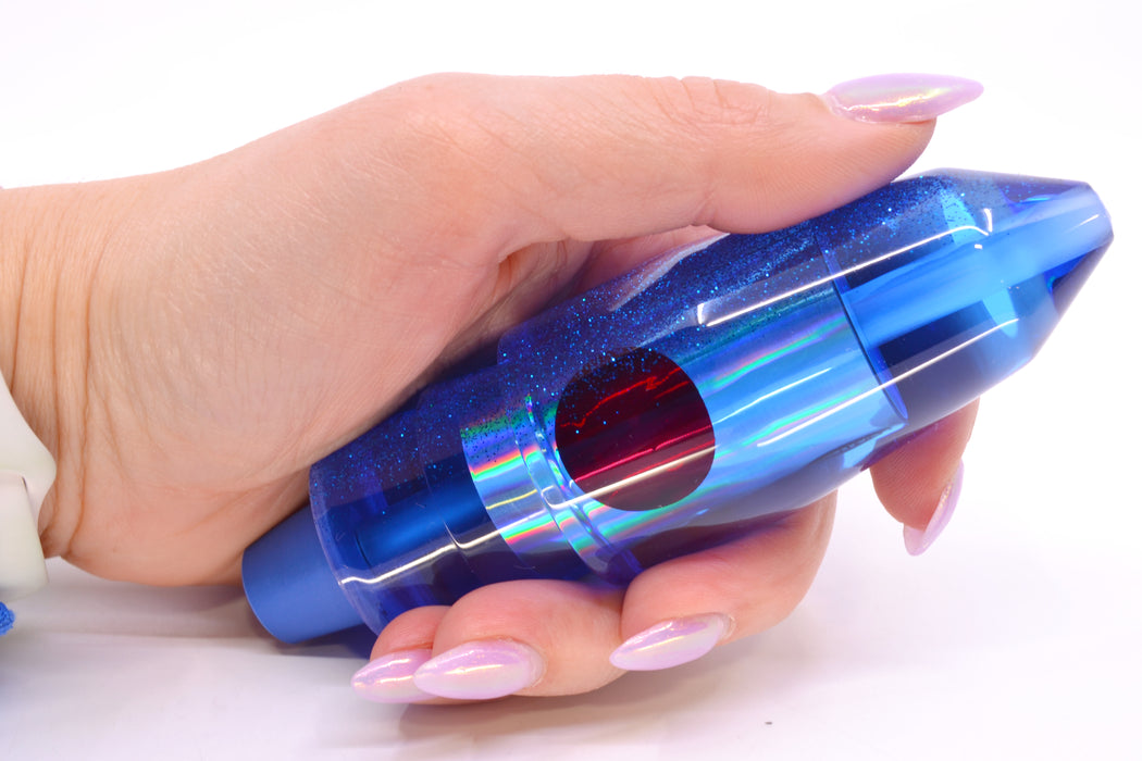 TANTRUM Lures Blue Rainbow Blue Glitter Back Red Eyes Large Bullet 12" 7.5oz GZE