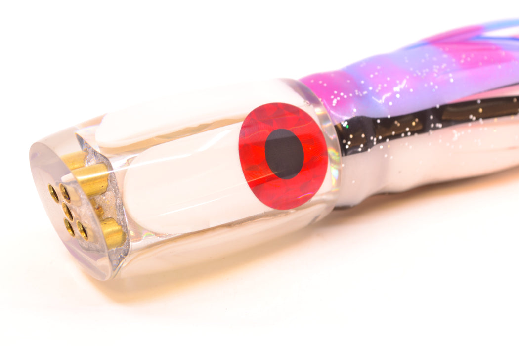 Coggin Lures Real White MOP 4-Hole Kilauea Tado Slant 9" 4.2oz Skirted Gay Bob