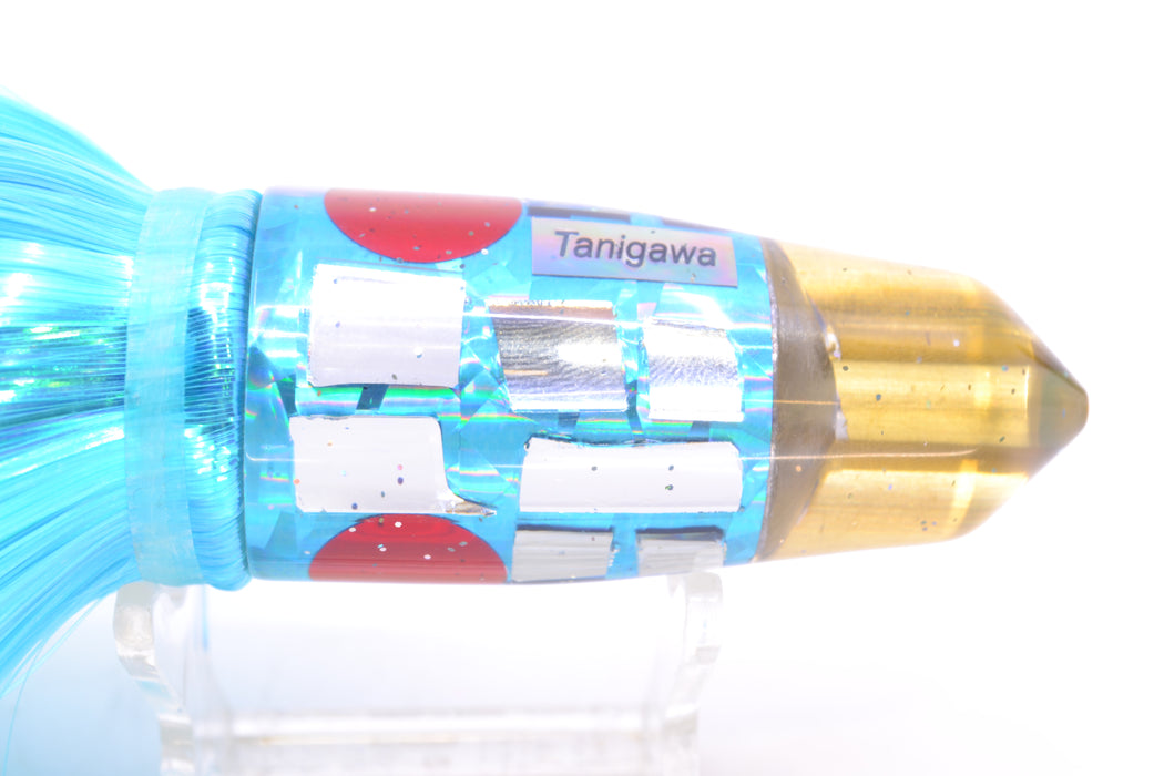 Tanigawa Lures Ice Blue Rainbow Cracked Glass Red Eyes 2-Hole Bullet 9"+ 8.5oz Strobez