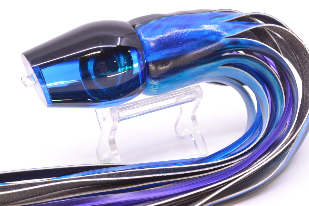 Moyes Lures Blue Mirrored Black Back Medium Sumo 12" 5.5oz FT Vinyl Skipjack GZE