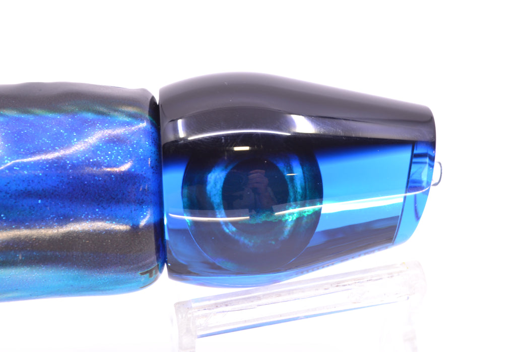 Moyes Lures Blue Mirrored Black Back Medium Sumo 12" 5.5oz FT Vinyl Skipjack GZE