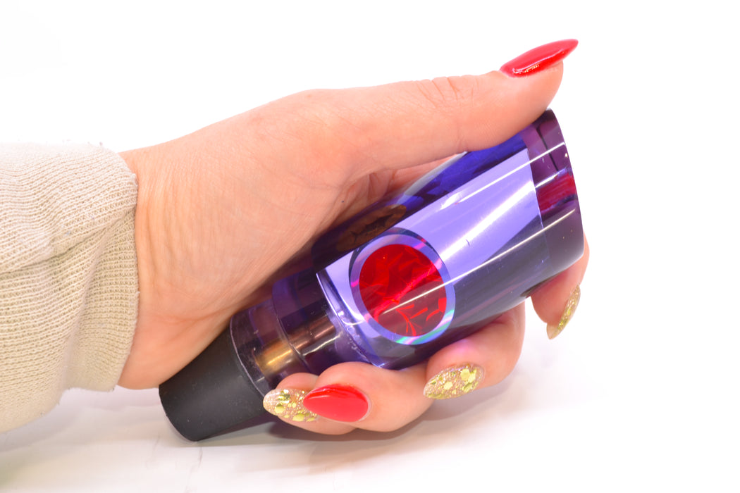 Aloha Lures Purple Mirrored Purple Rainbow Back Red Eyes Infant Smash Bait 10" 5oz