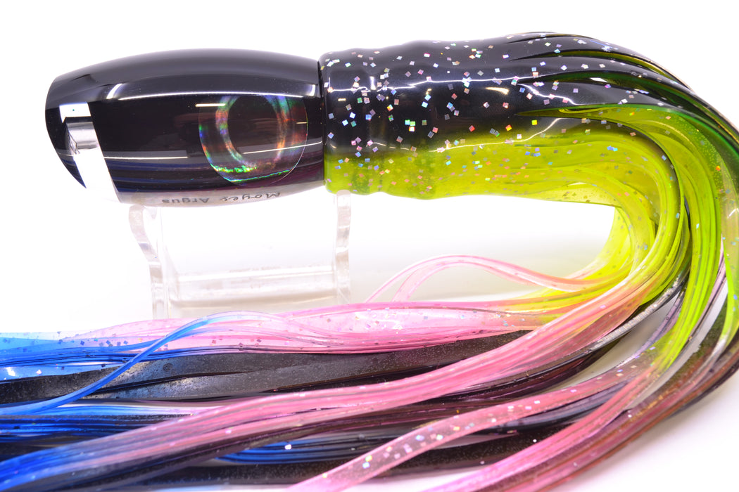 Moyes Lures Black Pearl Black Back Medium Argus 12" 6.5oz Skirted Magic Johnson