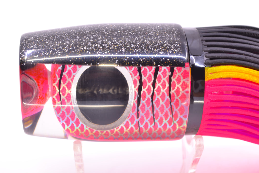 Amaral Lures Pink Pearl Rainbow Scale Black Stripes Black Back Super Jararaca 15" 6.7oz