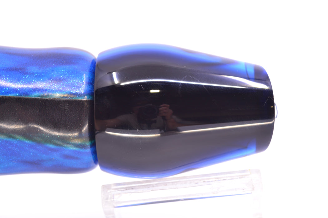 Moyes Lures Blue Mirrored Black Back Medium Sumo 12" 5.5oz FT Vinyl Skipjack GZE