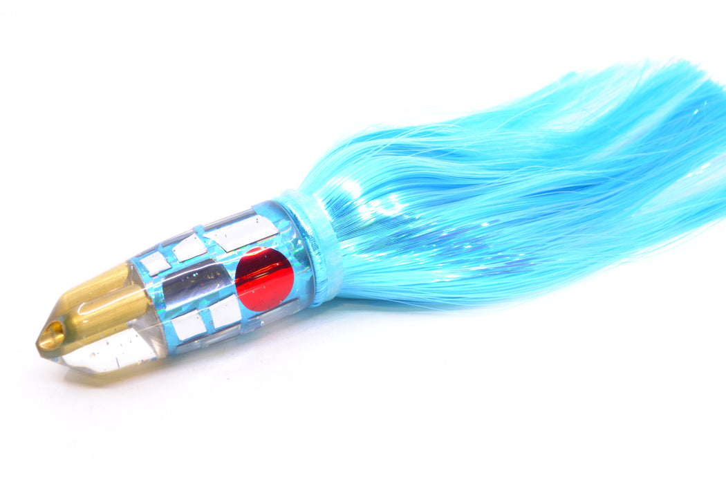 Tanigawa Lures Ice Blue Rainbow Cracked Glass Red Eyes 2-Hole Bullet 9"+ 8.5oz Strobez