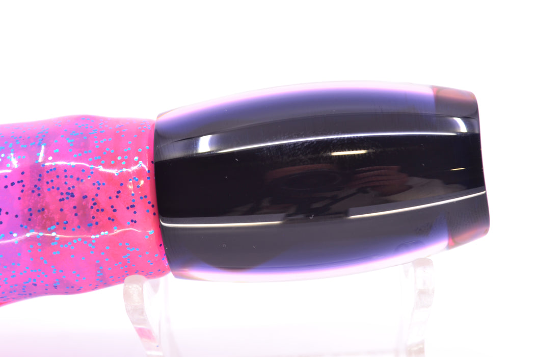 Moyes Lures Rainbow MOP Black-Pink Back Taxi Eyes Small Argus 9" 3.5oz Skirted Pink/Blue