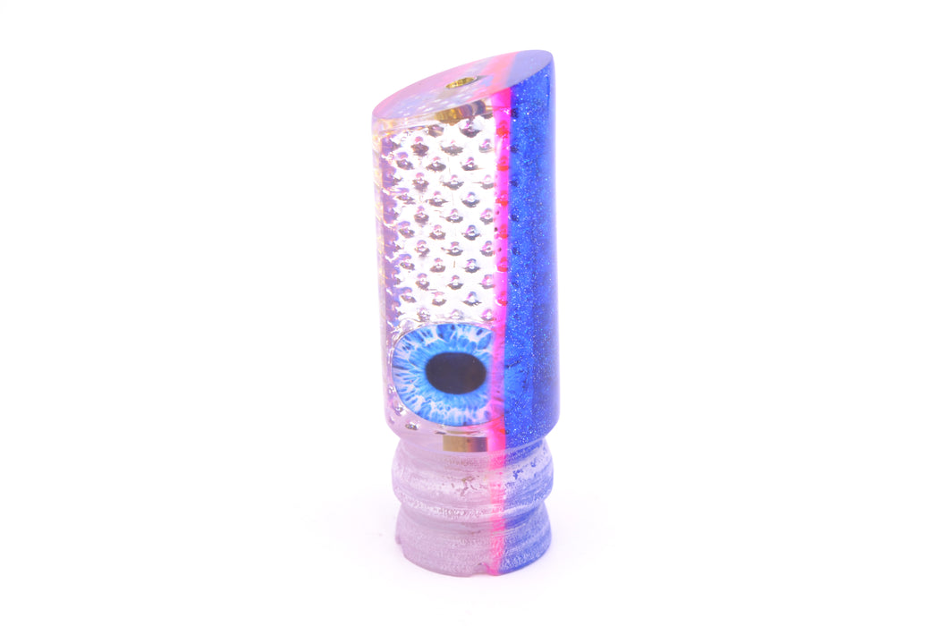 Coggin Lures Silver Dot Glass Blue-Pink Back Blue Eyes Kona Tube 9" 2oz