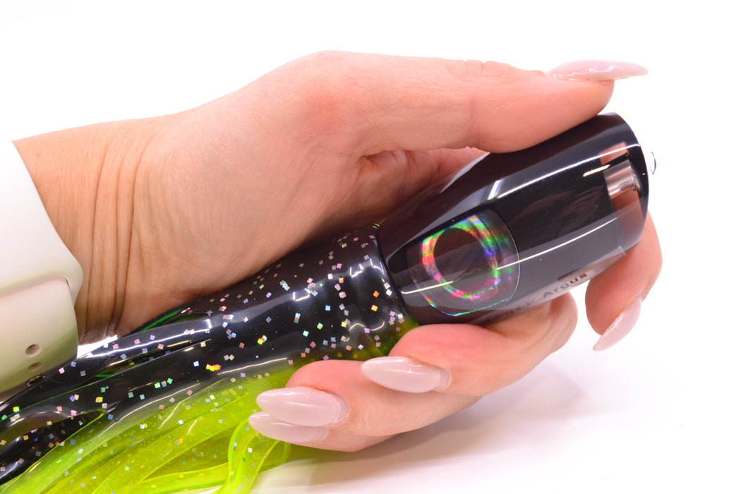 Moyes Lures Black Pearl Black Back Medium Argus 12" 6.5oz Skirted Magic Johnson