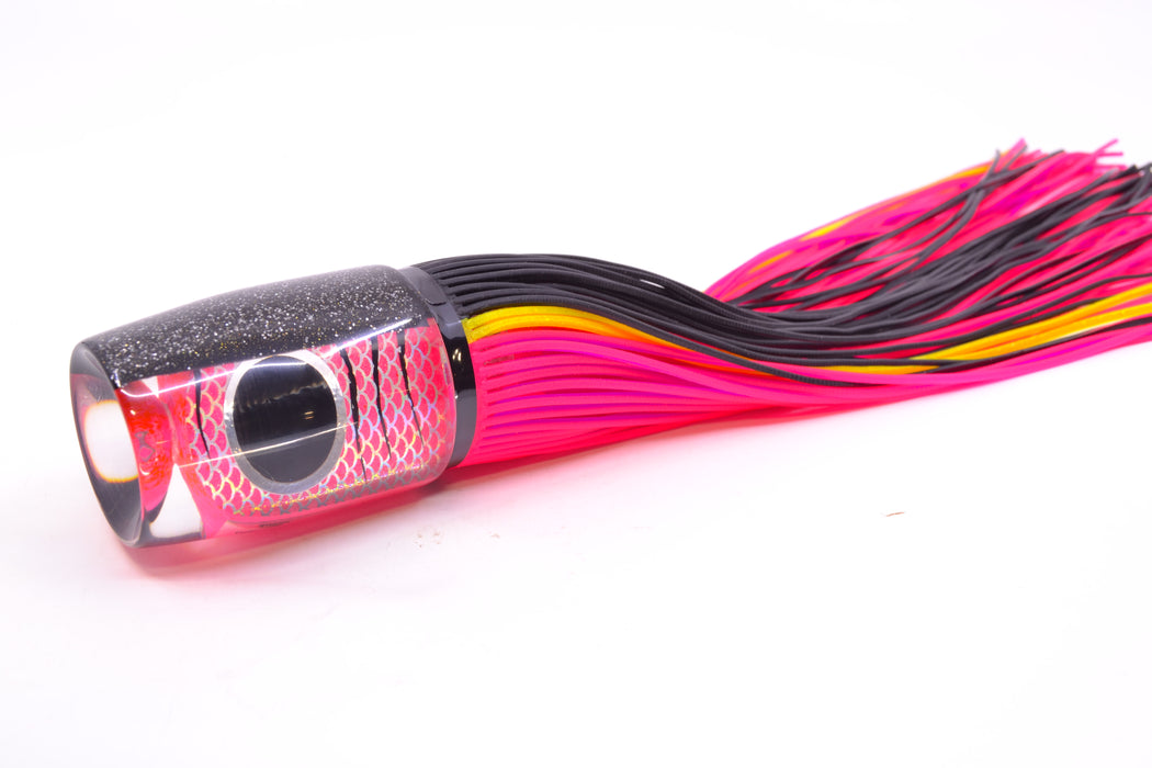 Amaral Lures Pink Pearl Rainbow Scale Black Stripes Black Back Super Jararaca 15" 6.7oz